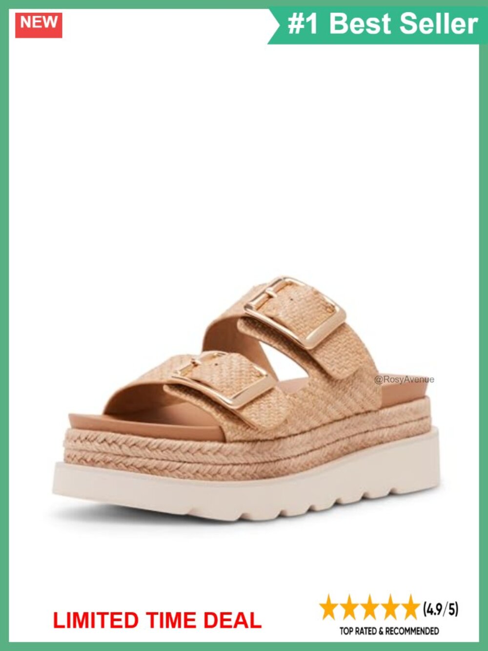Madden Girl Mythical Platform Sandal Espadrille Ankle Strap